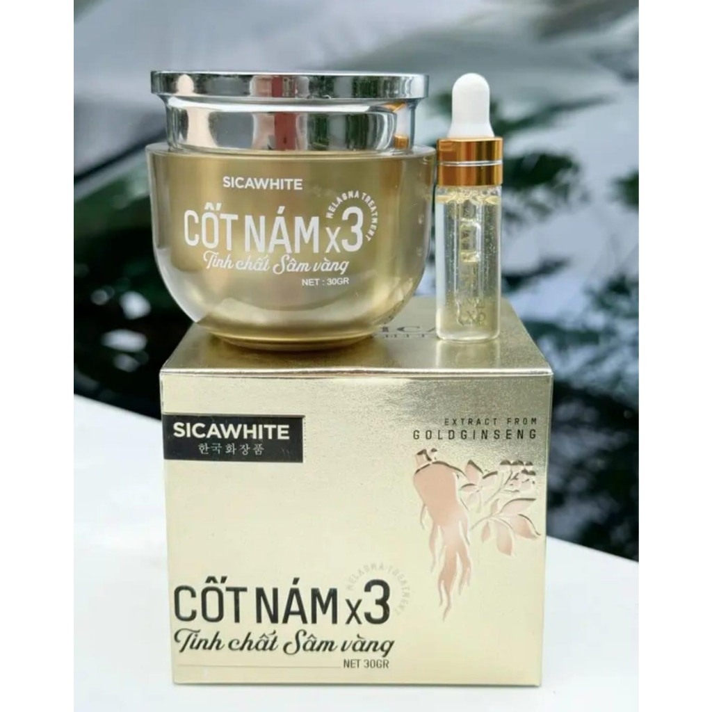 [Chính Hãng][Tặng Serum] Kem Face Cốt Nám x3 Sica White Tinh Chất Sâm Vàng 30gr