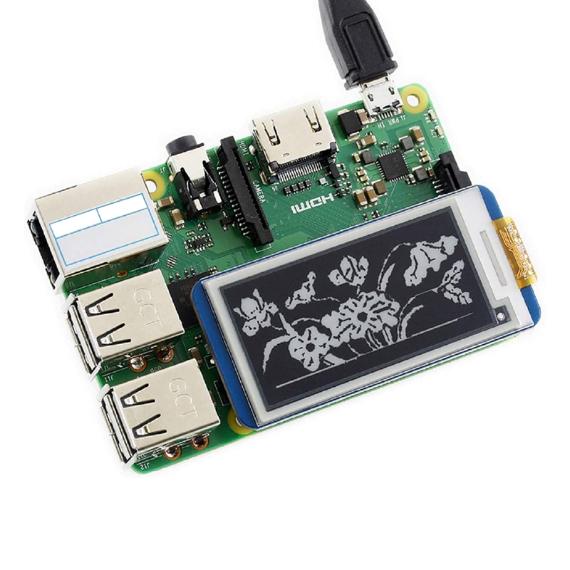Waveshare 2.13Inch E-Ink Display HAT, Black,White Two-Color 250X122 Pixel E-Paper Screen LCD for Raspberry Pi 4B/3B+/3B/2B/Zero
