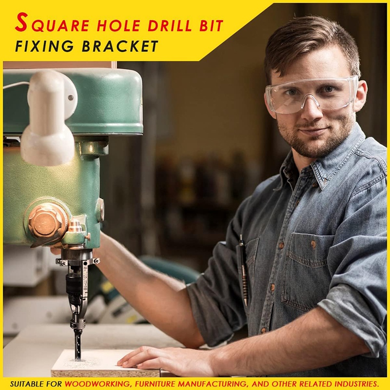 Square Hole Drill Bit Adapter for Drill Press, Mortise Machine, Power Tools Accessory for Drill Machines