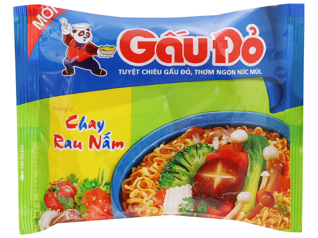 Mì Gấu Đỏ Chay Rau Nấm 62g