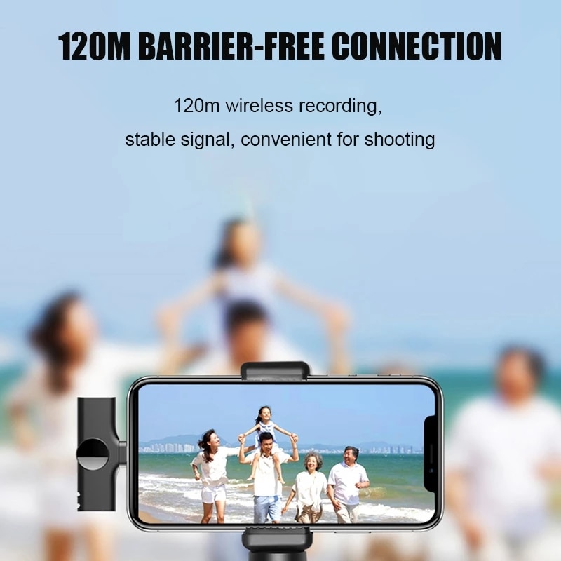 Wireless Lavalier Microphone Lapel Mic Mini For Cell Mobile Phone PC Tiny Micro Tie Mikrofon Mike Dual Bluetooth