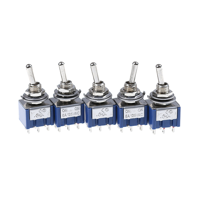 Hitn 5 cái công tắc bật tắt 6 p công tắc bật tắt mini dpdt 6 chân 6a 125vac mới