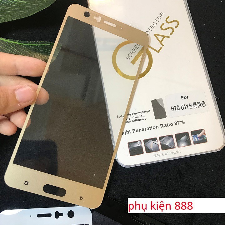 Combo kính cường lực và ốp silicon HTC U11 Full màn - CB082