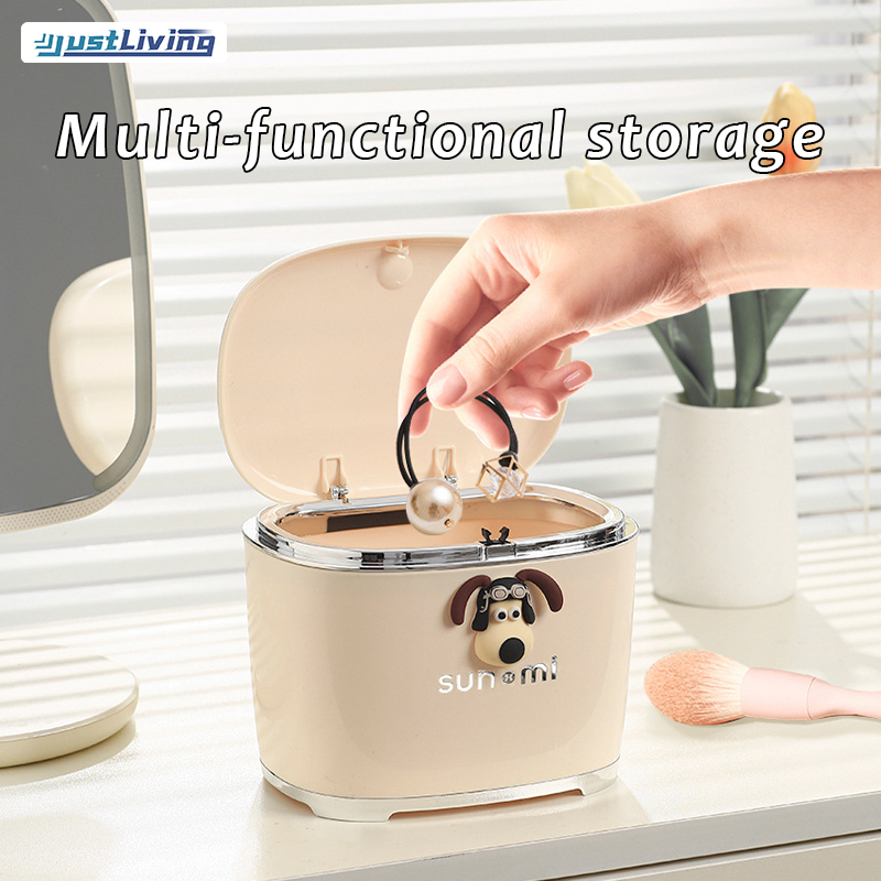 Justliving 1 cái thùng Thùng rác để bàn mini Thùng rác nhỏ bảng văn phòng ubbish bin nhỏ với vỏ bọc nắp ép Thùng Lưu Trữ Mini rác nhựa vệ sinh máy tính để bàn văn phòng phẩm