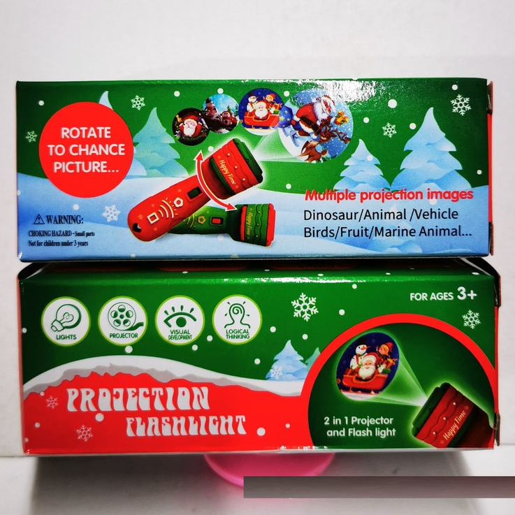 Đèn pin chiếu hình Noel cho bé 24 hình ảnh (1677DPC)