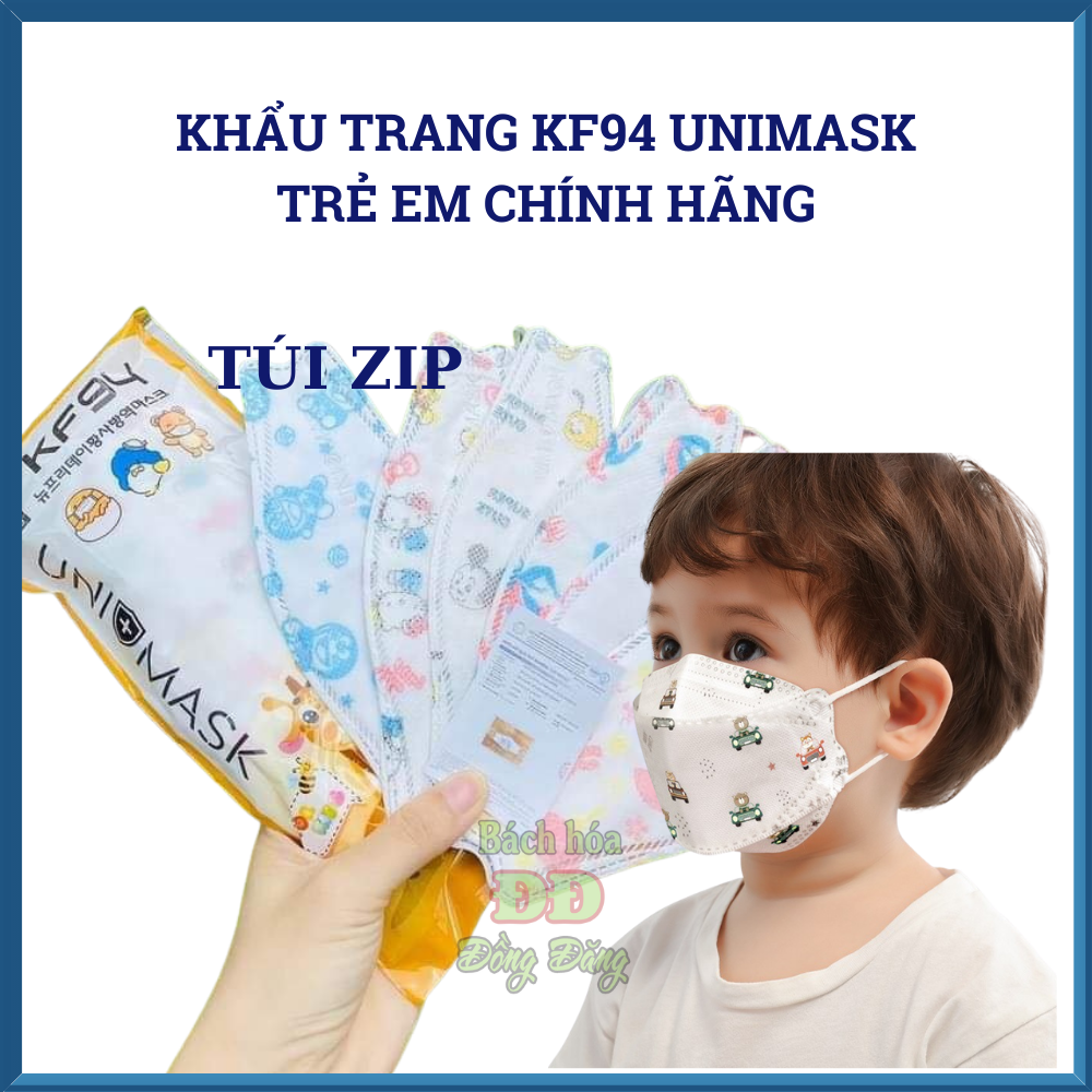 Combo (50 cái) khẩu trang KF94 Uni Mask trẻ em - 10 cái/túi