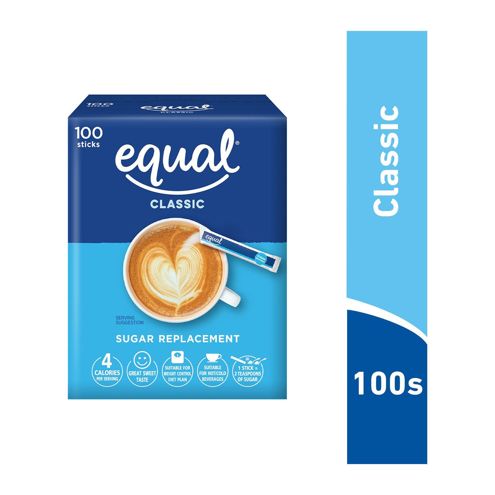 Equal Classic 100 Sticks (Sugar Substitute) Zero Calorie And Diabetic
