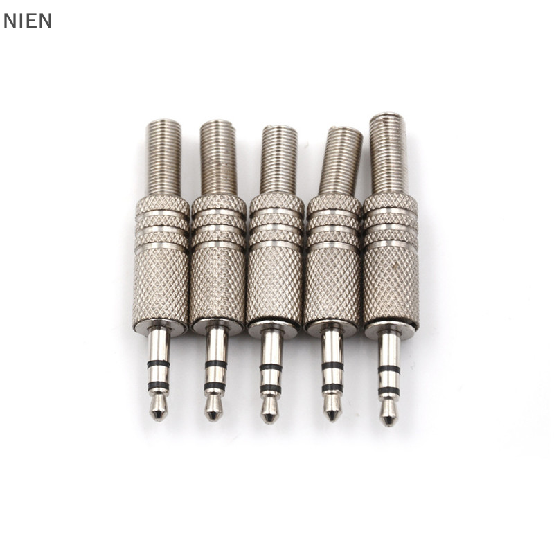 NIEN 5 chiếc Giắc cắm âm thanh giắc cắm tai nghe 3 cực 3.5mm đầu nối hàn