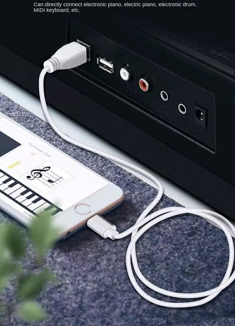 Printer Cable Usb 2.0 for IPhone To Musical Instrument Digital Piano USB Camera Audio for IPad USB B Adapter Male To Male MIDI OTG Cable