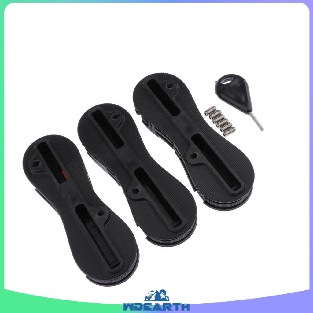 WDEarth 3 Pieces Fin Boxes Surfboard Surfing with And Screws Kits
