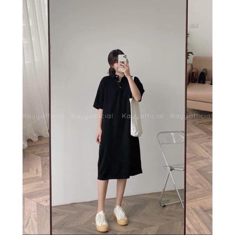 Đầm Suông Polo Cúc Đồng Dễ Mặc Dáng Bazzic