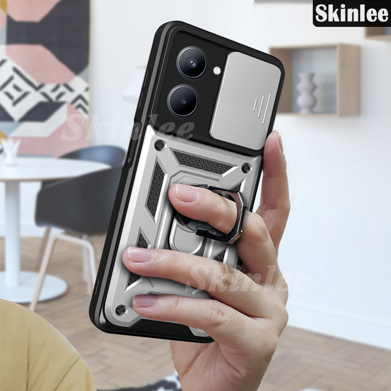 Phone case For vivo Y03T Back cover Hard Armor Shockproof Camera Protection Bracket Navigation Holder Ring cover for For vivo Y03T Cover cases