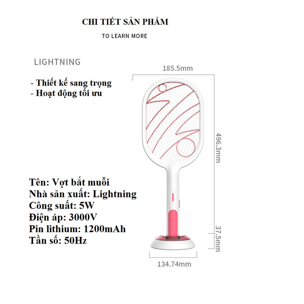 Vợt Muỗi Thông Minh Kiêm Đèn Bắt Muỗi
