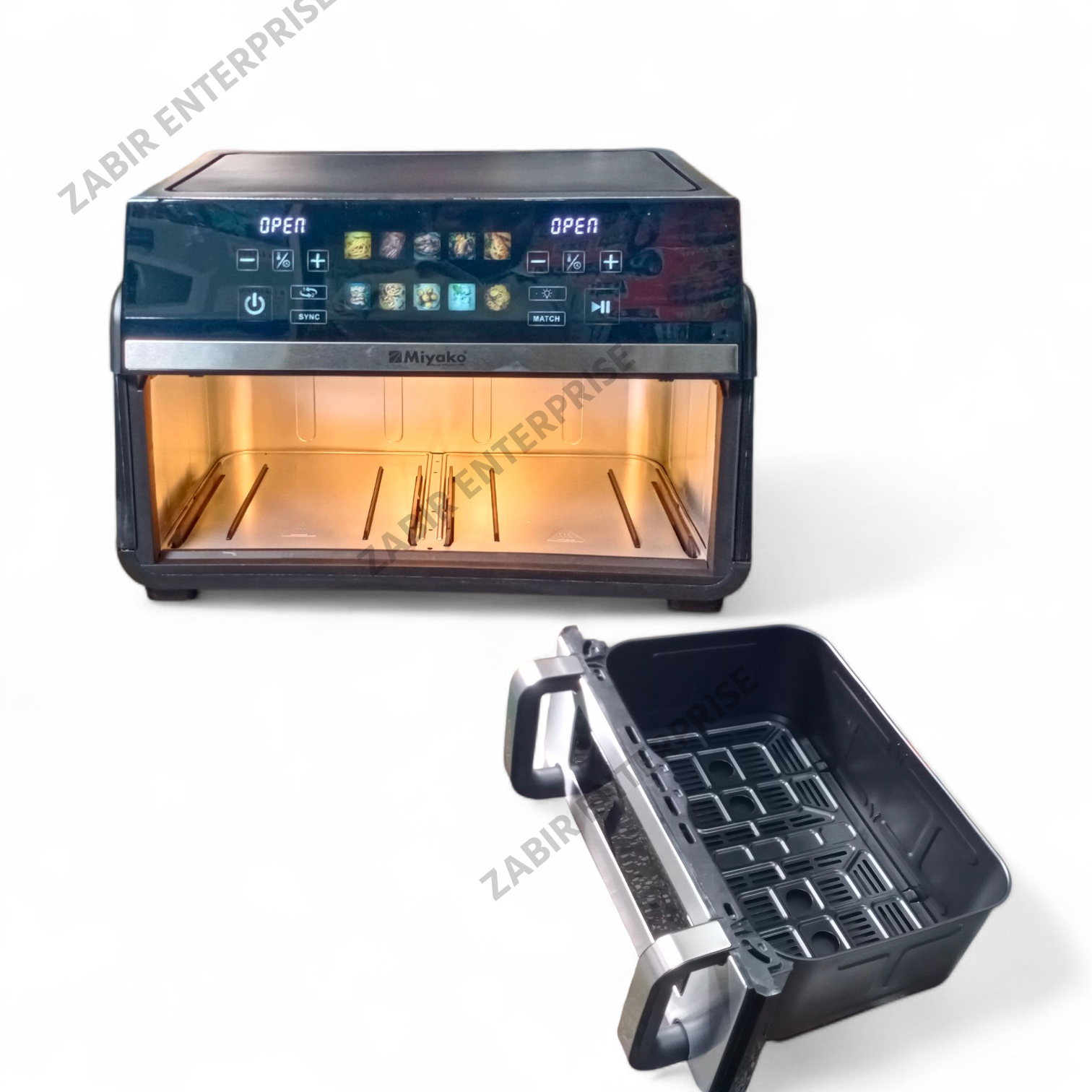 Miyako Air Fryer AF-1100 CG Non Stick Food Grade Inverter Tech Rapid Air Technology-11L Capacity 2400 WATT.