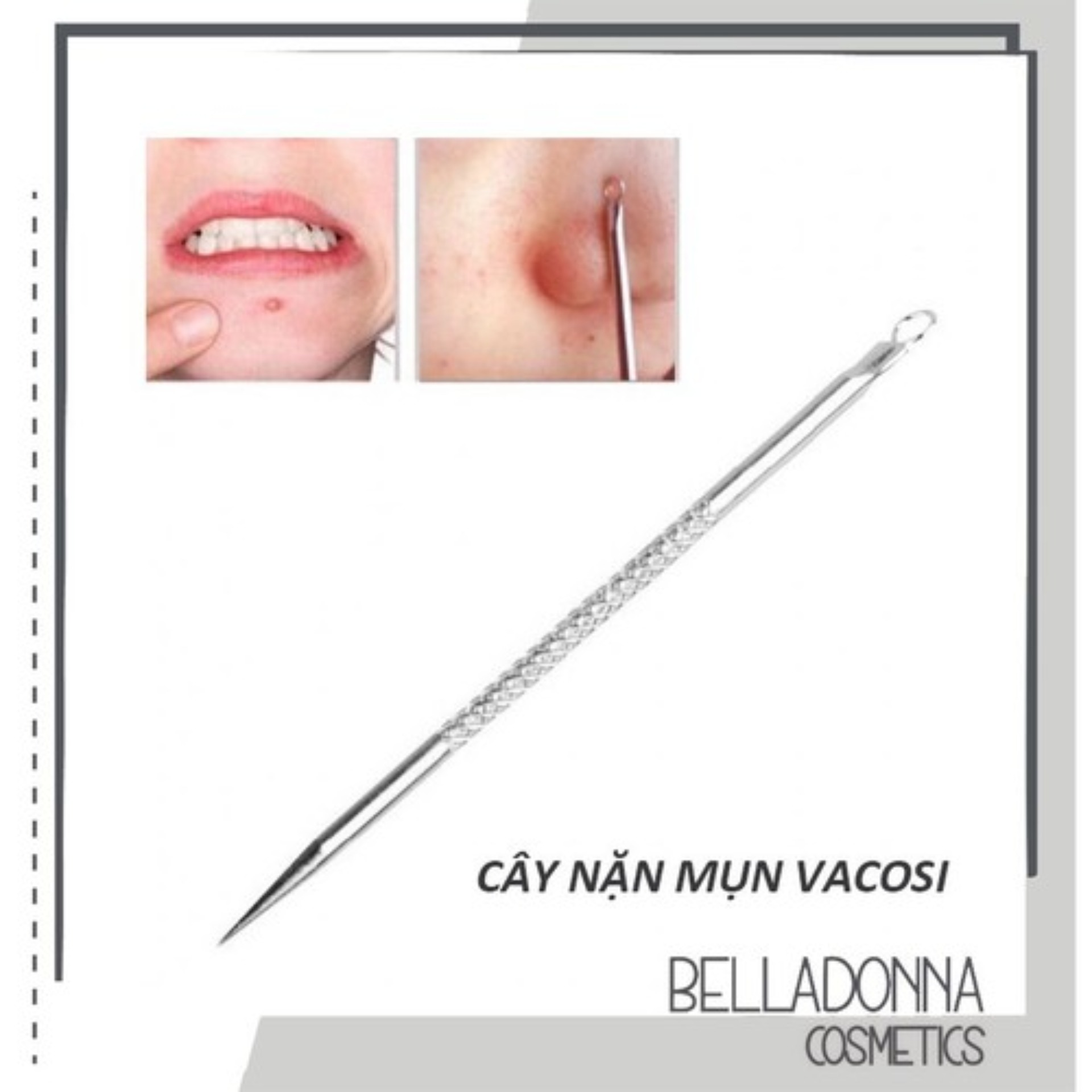Dụng Cụ Nặn Mụn Vacosi Hàn Quốc (Cây Nặn Mụn, Nhíp Gắp Mụn)