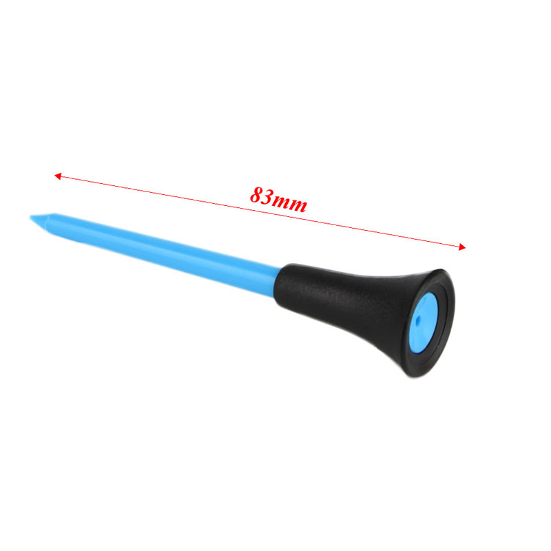 50pcs Golf Tools 83mm Multicolor Plastic Golf Tees Rubber Cushion Professional