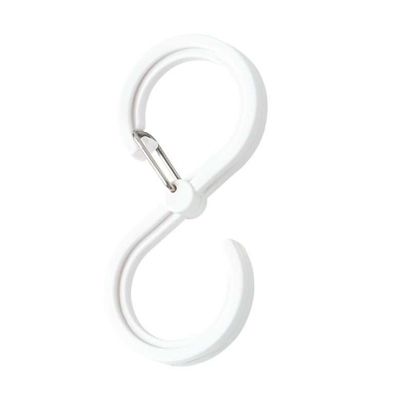 6Pcs Multifunctional S-Shaped Hook With Buckle S Coat Rack Bag Anti-Hook Anti-Dropping Universal Fixed Plastic Clothespin For Kitchen Bathroom