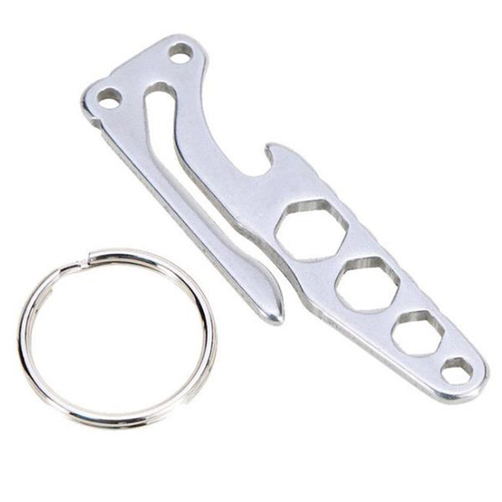 Magicaldream Pocket Key Holder Portable Keychain Tool Compact Stainless Steel Multitool with Key Ring and Bottle Opener Portable and Versatile Metal Multi-tool for Everyday Use