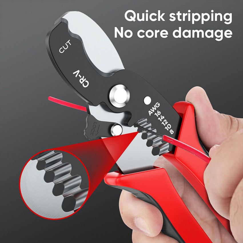 Mitsushi Kìm tuốt dây vinyl Grip chịu lực cao Kìm cắt chéo cho cắt cáp