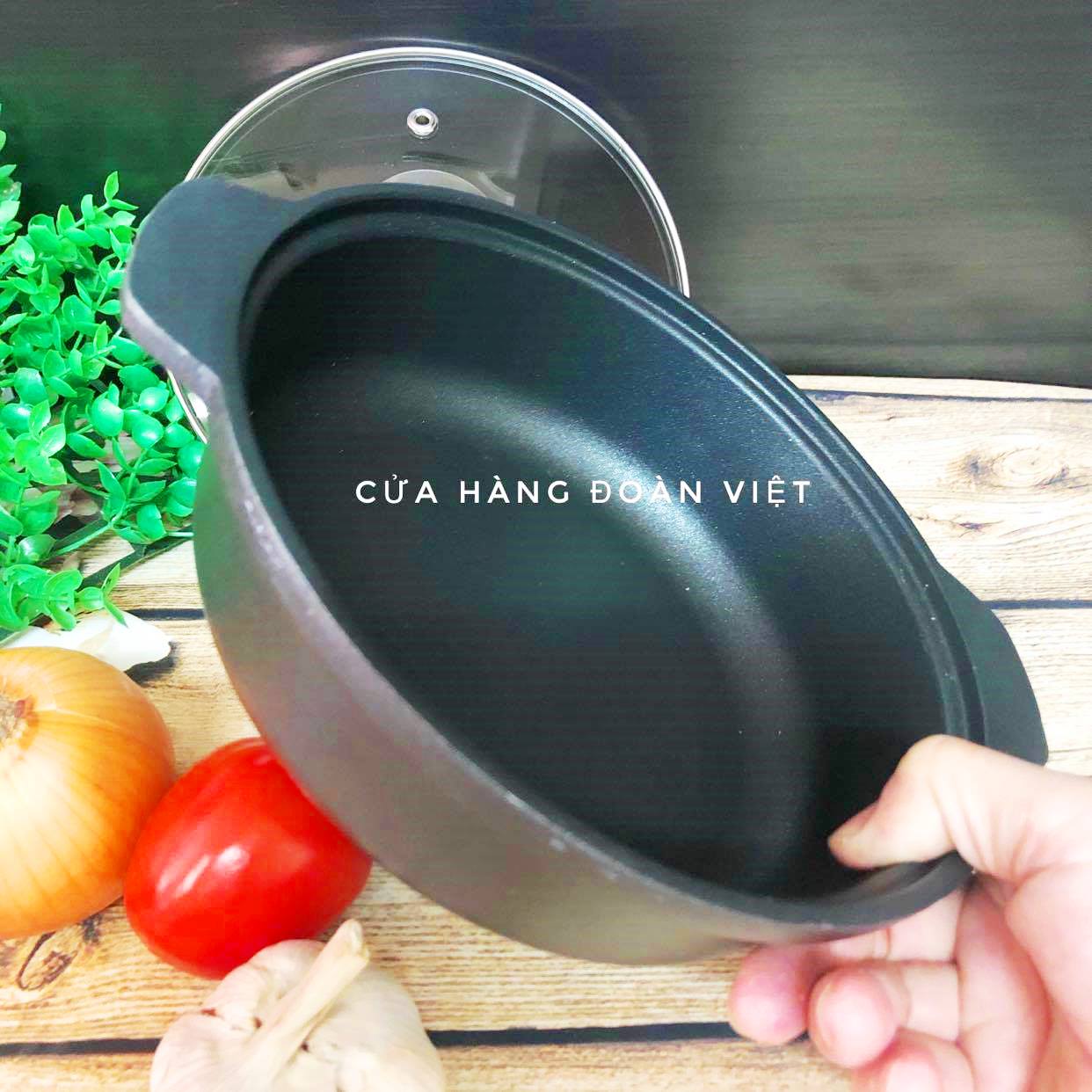 Aluminum pot non-stick high-end size 20cm/18 cm. Stock fish meat, fried rice, noodles spicy, OM, stock Tộ… gadget for home, professional bar restaurant.