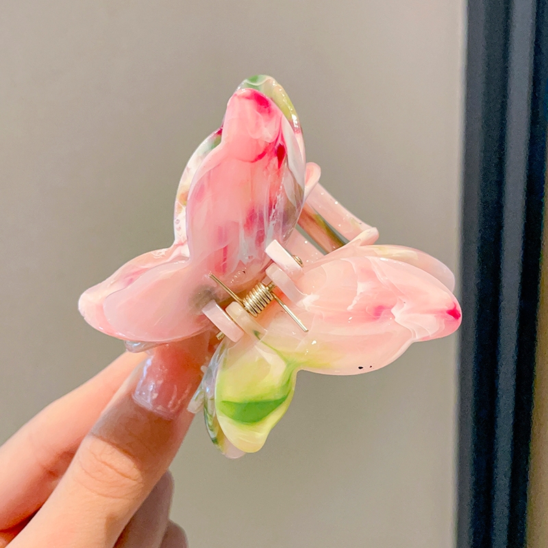 Kẹp tóc pha lê hình bướm phong cách Hàn Quốc phụ kiện tóc nữ dễ thương và thời trang