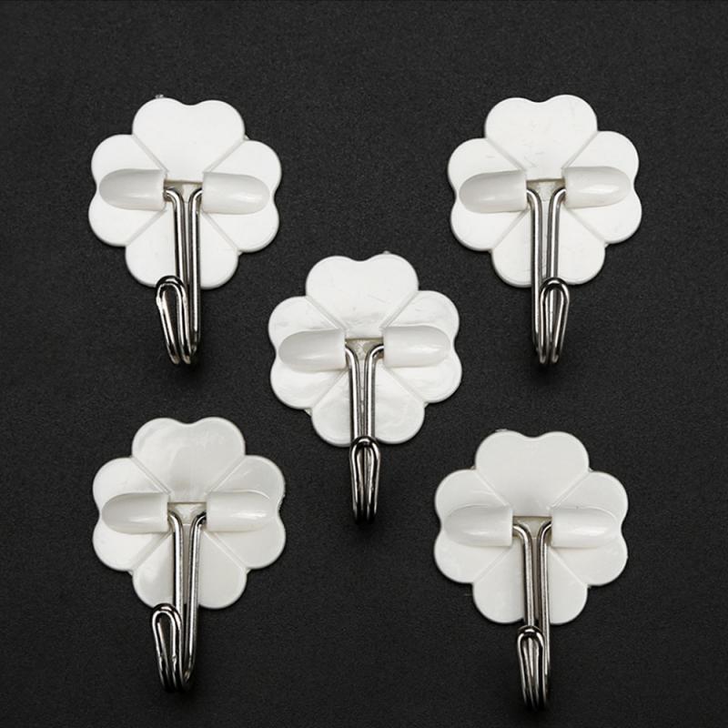 CHIPLY COD Kitchen Bathroom Free Punching Hook PVC Strong Plastic Sticky Hook Traceless Hook Simple Convenience Self Adhesive Hooks Hanger Wall
