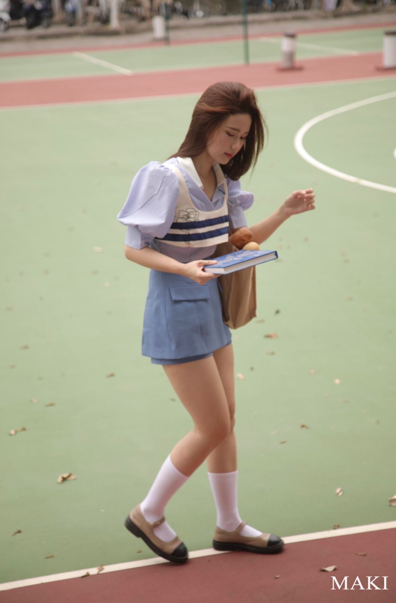 MAKI - Krissy Shorts - Quần váy xanh