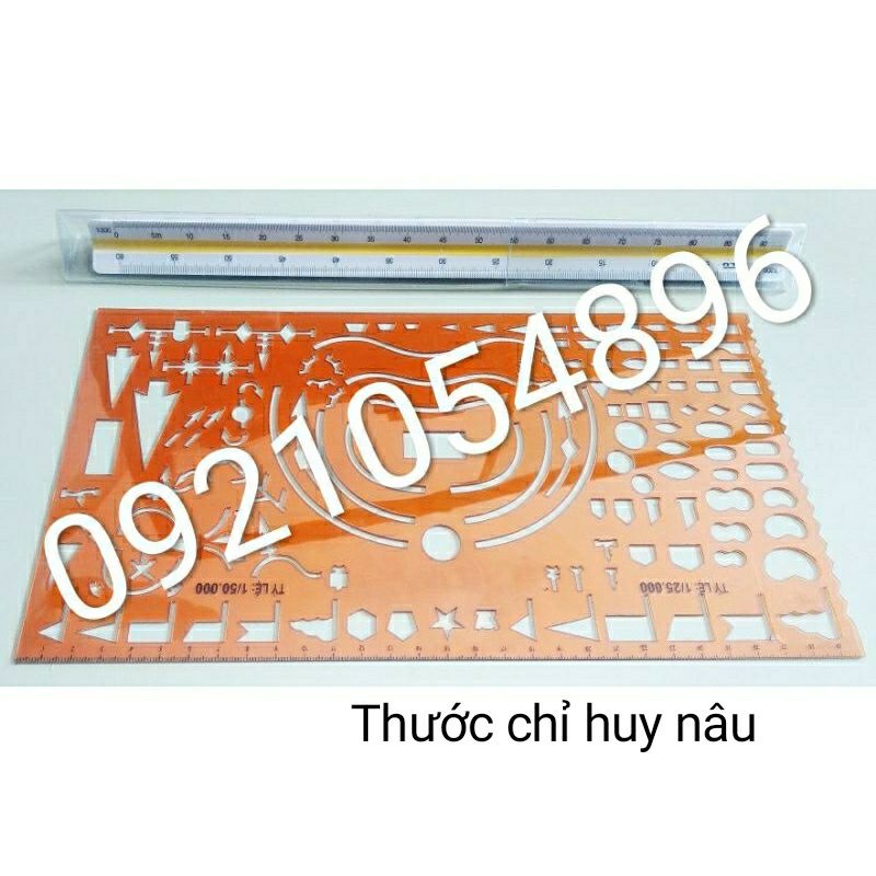 Thước chỉ huy tham mưu mẫu mới (27x18cm)