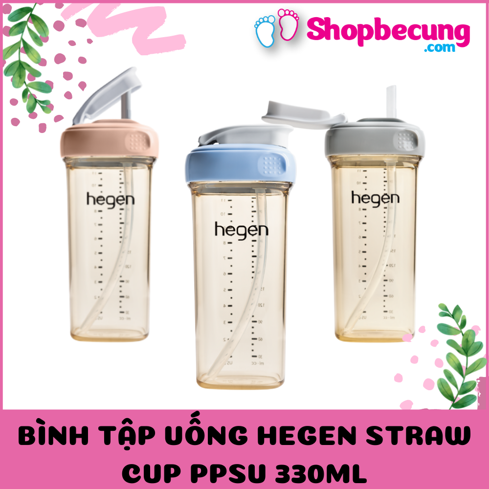 BÌNH TẬP UỐNG HEGEN STRAW CUP PPSU 330Ml