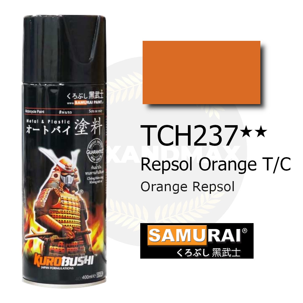 Sơn xịt samurai màu cam repsol tc h237