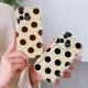 UCUC for Realme GT 6 6T 5G Back Cover Black Dots Cream Texture Wavy Edge Soft Silicone Phone Case. 