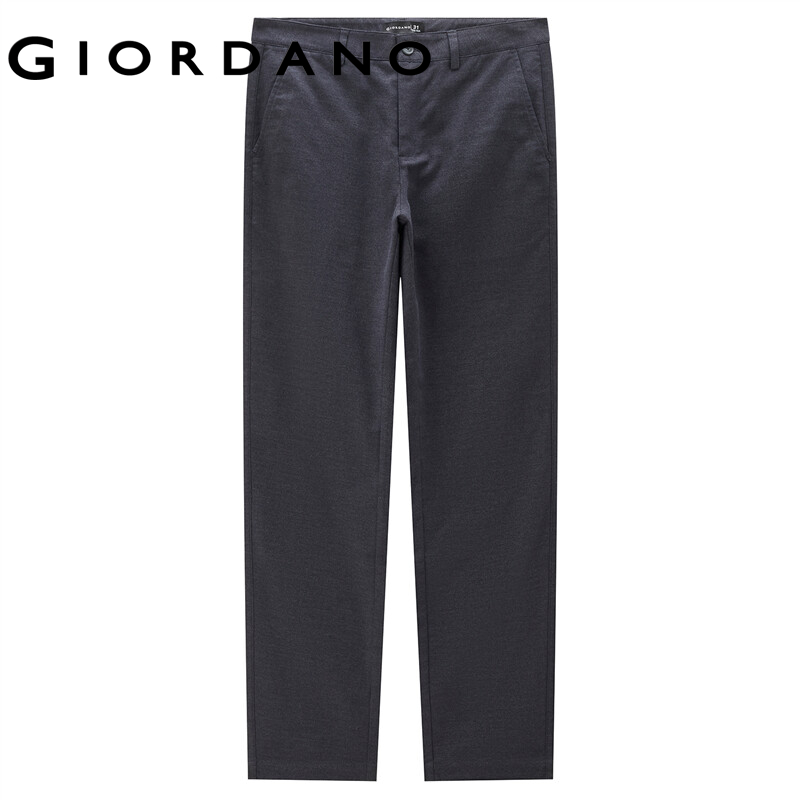 GIORDANO Nam Quần cạp vừa Quần cơ bản thông thường Nhiều túi Màu trơn đơn giản thời trang công sở Quần thường ngày 01113074
