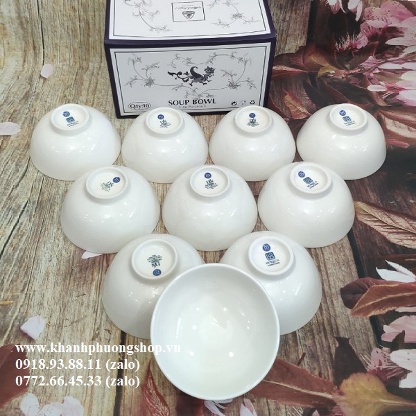 chén sứ lys trắng Minh Long - chén sứ lys trắng sứ Minh Long