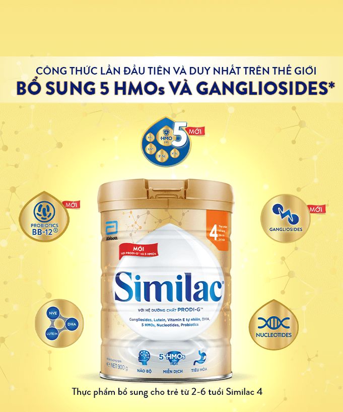 Sữa bột Similac 4 - 900g (Dành cho trẻ từ 2 - 6 tuổi)