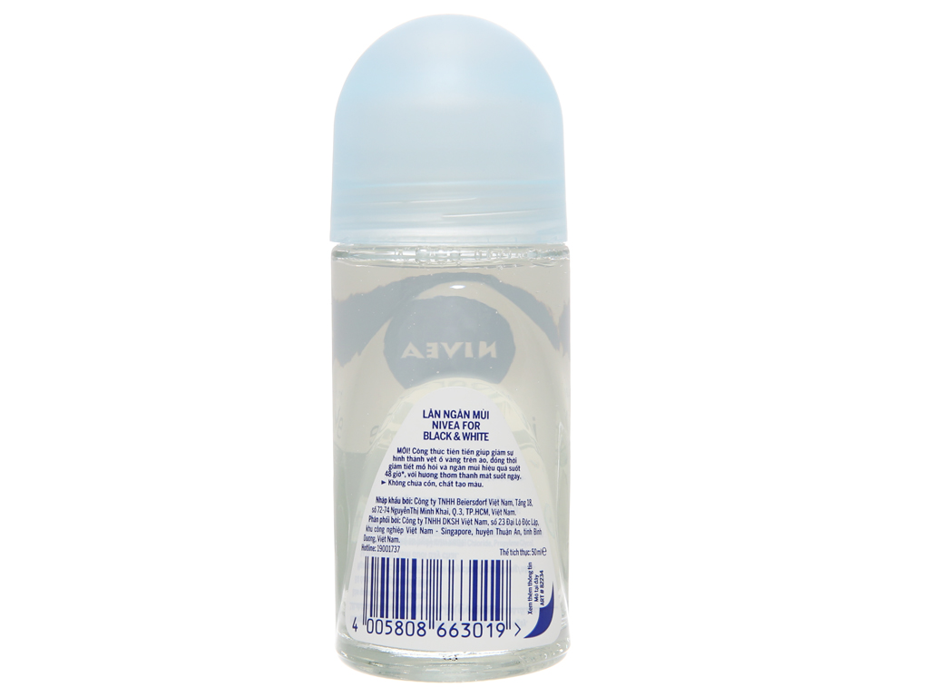 [Siêu thị WinMart] - Lăn khử mùi For Black & White Nivea 50ml