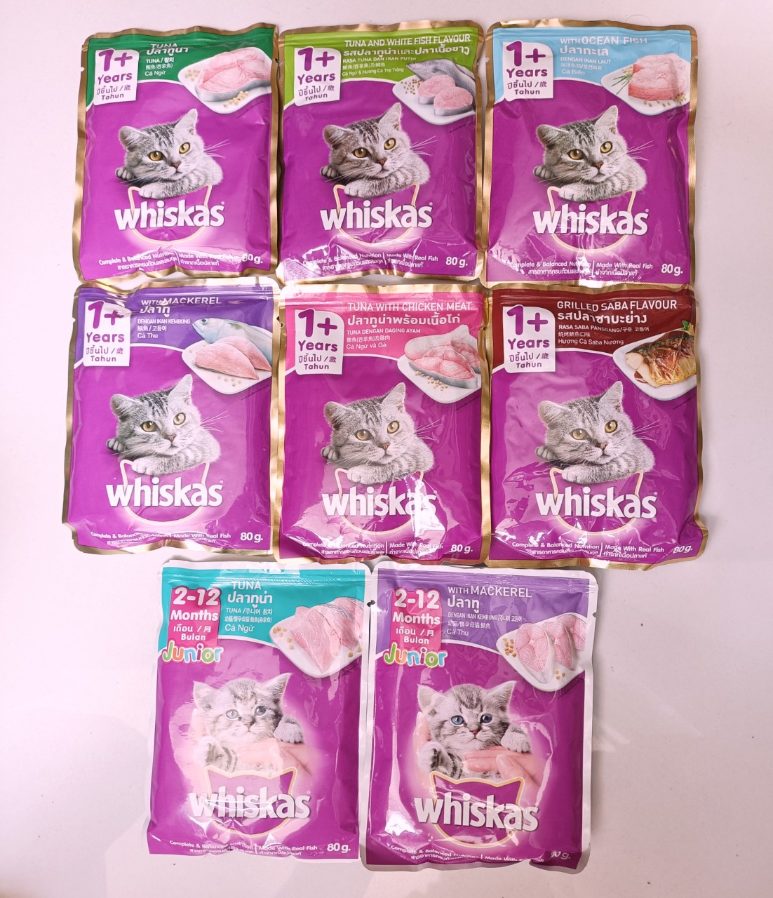 Pate Whiskas 80G - Thức Ăn Cho Mèo (24 Gói Mix Mùi)