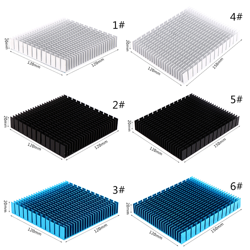 120/150MM Heating Panel Heat Sink Aluminum Heatsink CPU Power Amplifier Radiator MAILANG. 