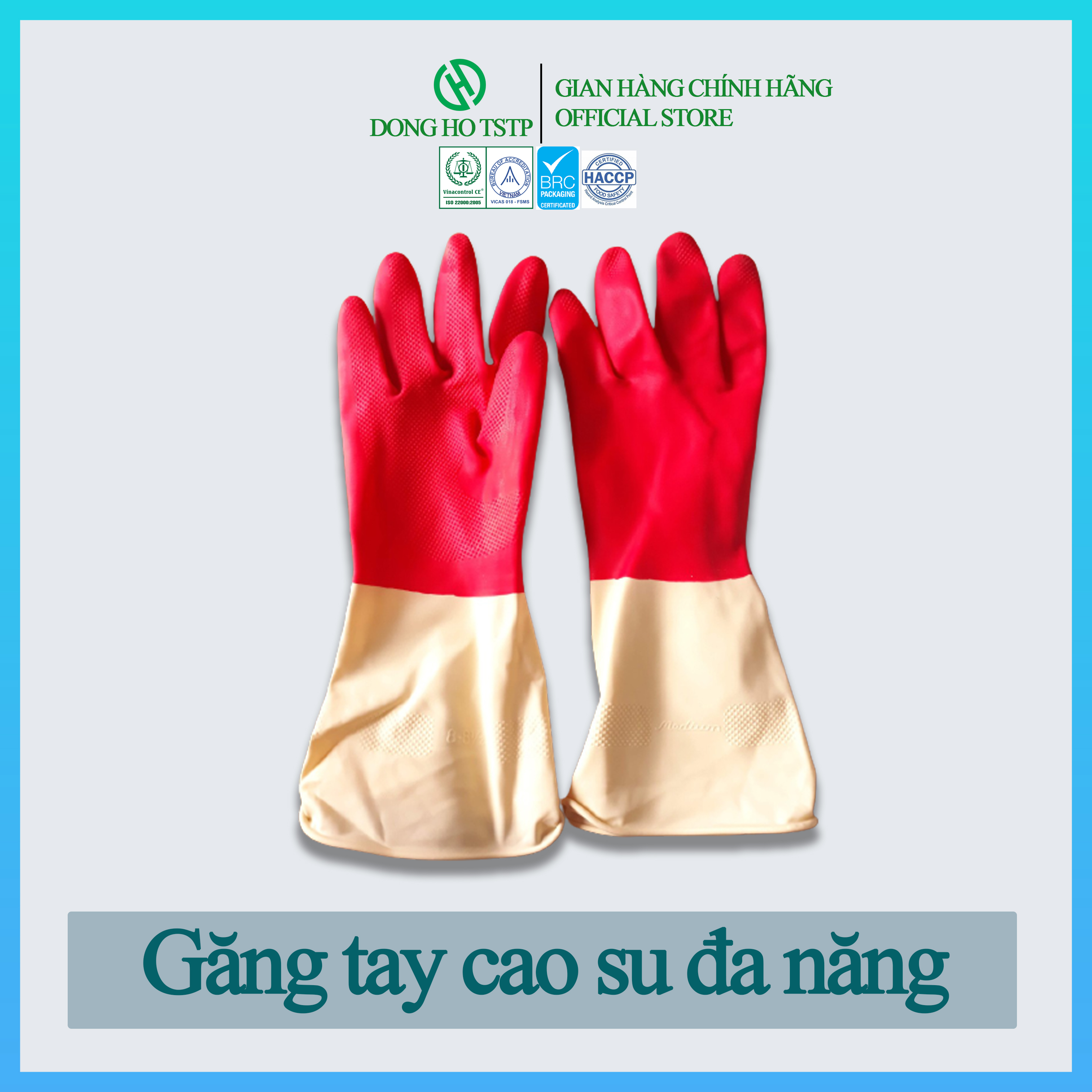 Combo 5 đôi găng tay cao su gia dụng - găng tay rửa chén và dọn dẹp vệ sinh - găng tay 2 màu đỏ vàng