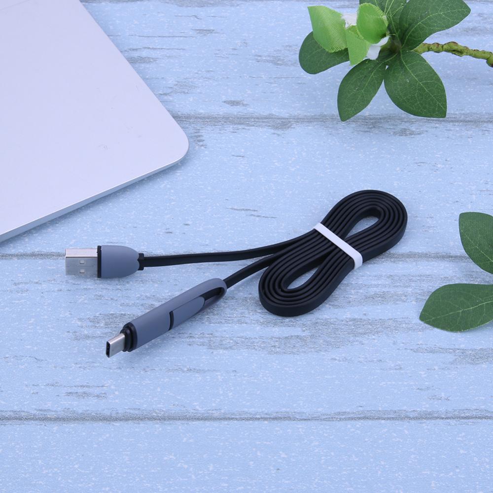 2 trong 1 Micro USB Type-C sạc cáp truyền dữ liệu xách tay cáp sạc đồng bộ dữ liệu dây phụ kiện cho điện thoại di động hệ điều hành Android