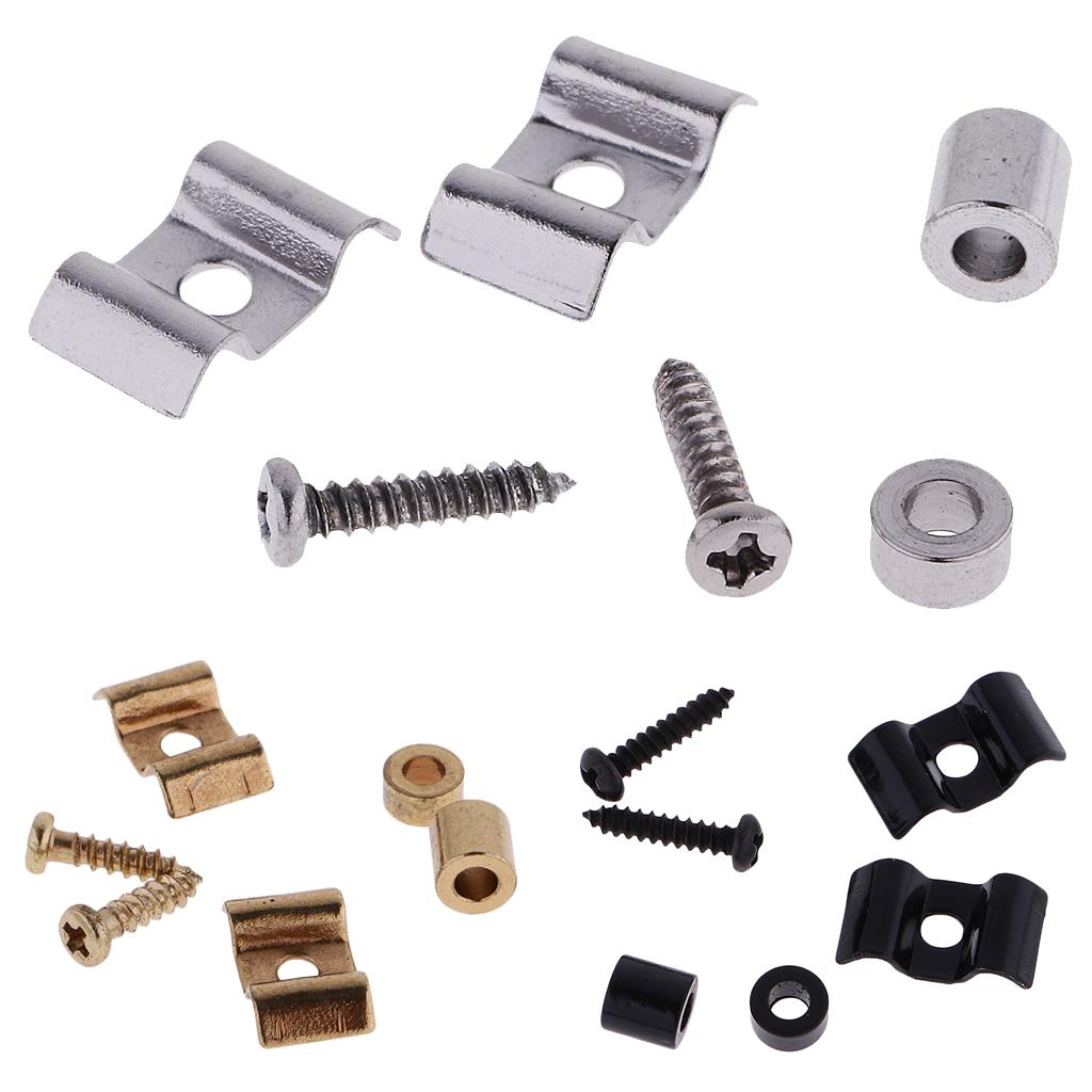 BNGUITAR 2x Guitar Roller String Tree Retainer Guides with Screws