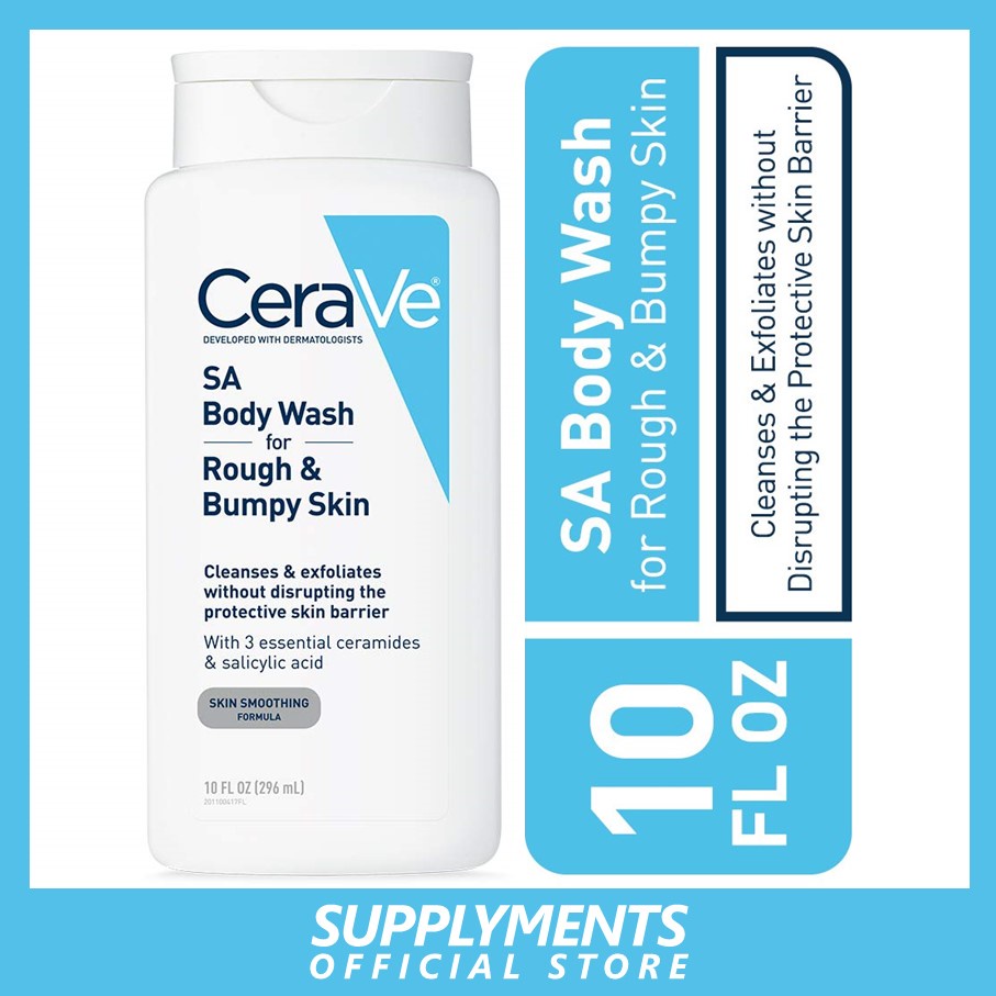 ♞CeraVe SA Body Wash for Rough and Bumpy Skin with Salicylic Acid