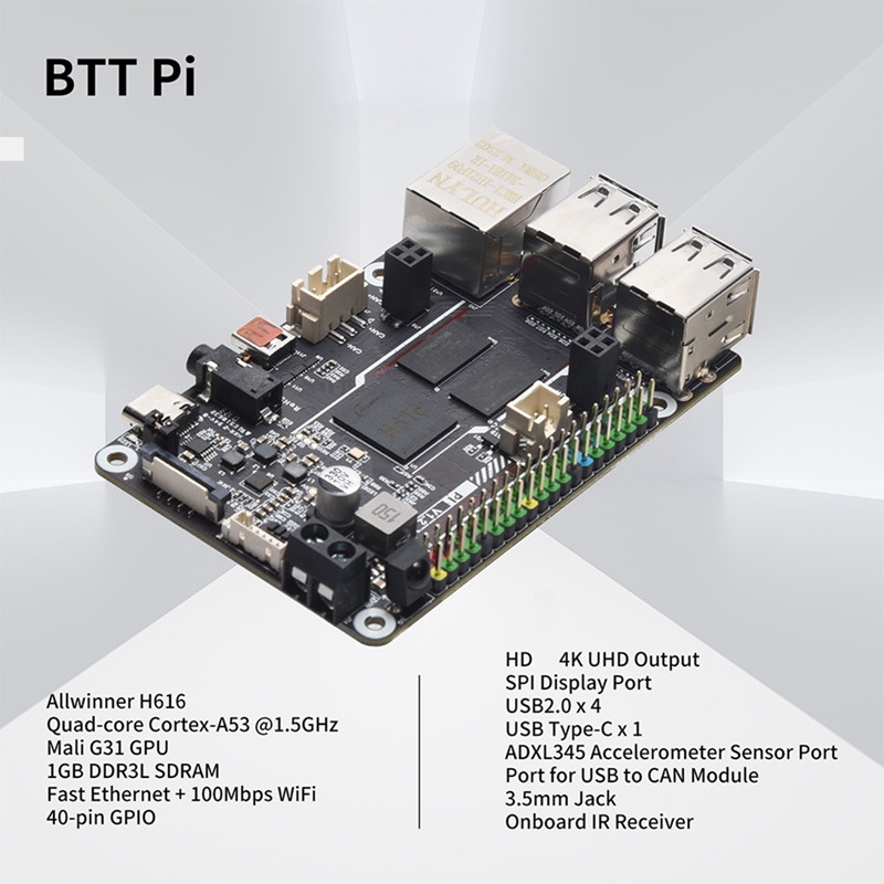 BIGTREETECH BTT PI V1.2 Quad Core Processor with 2.4G WiFi 40Pin GPIO VS Raspberry PI for Klipper I3 CoreXY 3D Printer DIy User