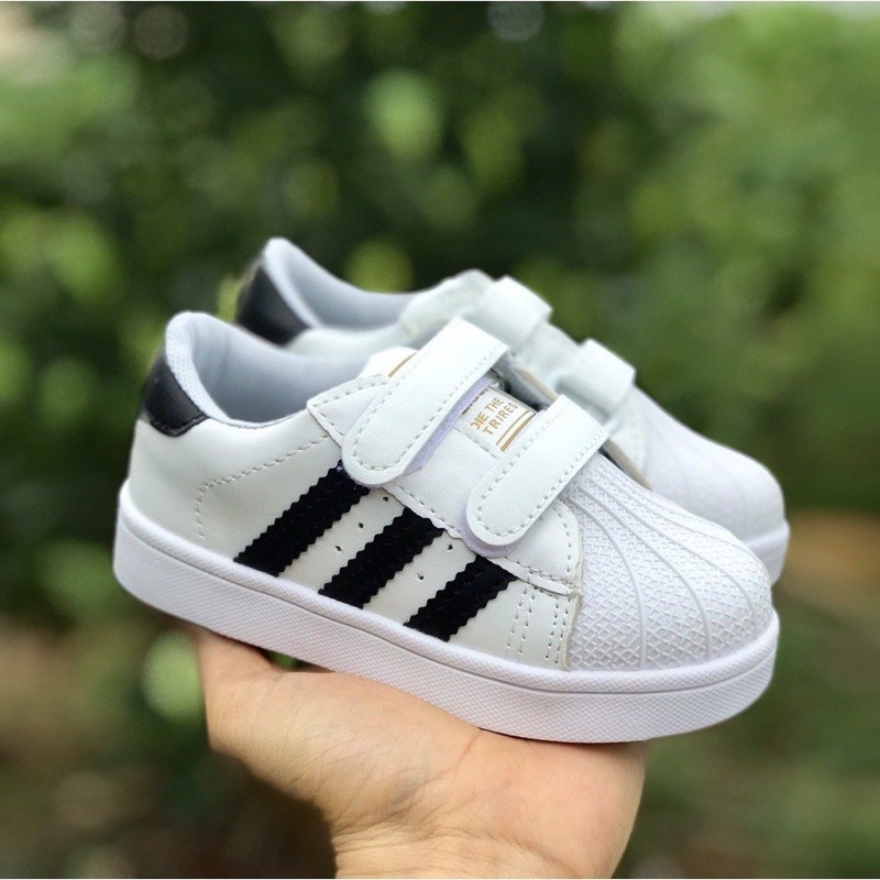 Giày thể thao cho bé LOẠI 1 Giày Sneaker Superstar ba sọc cho bé trai giày bé gái giày trẻ em ADidas 001