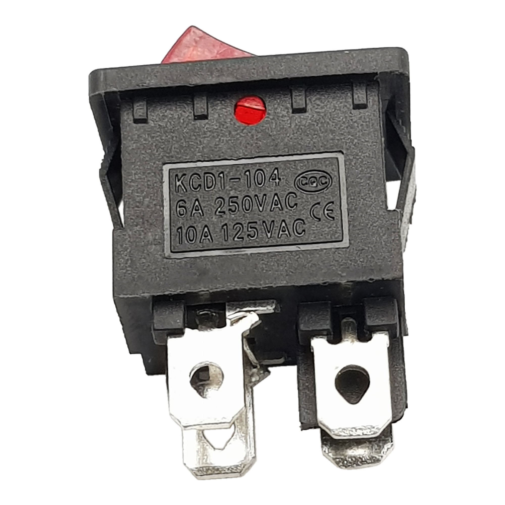 Công tắc bập bênh 4 chân có đèn KCD1-104
