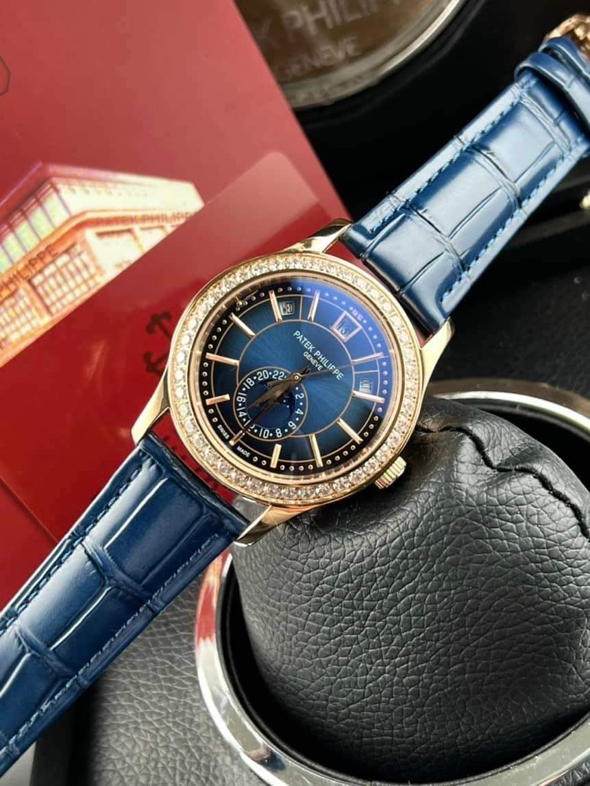 [Mua 1 Tặng 1] Đồng hồ nam cao cấp đồng hồ namPaek philipe Geneve 5205R Diamonds -máy cơ-dây da-size 40mm-Full Box-Luxury diamond watch- [ Thu cũ đổi mới ] thumbnail