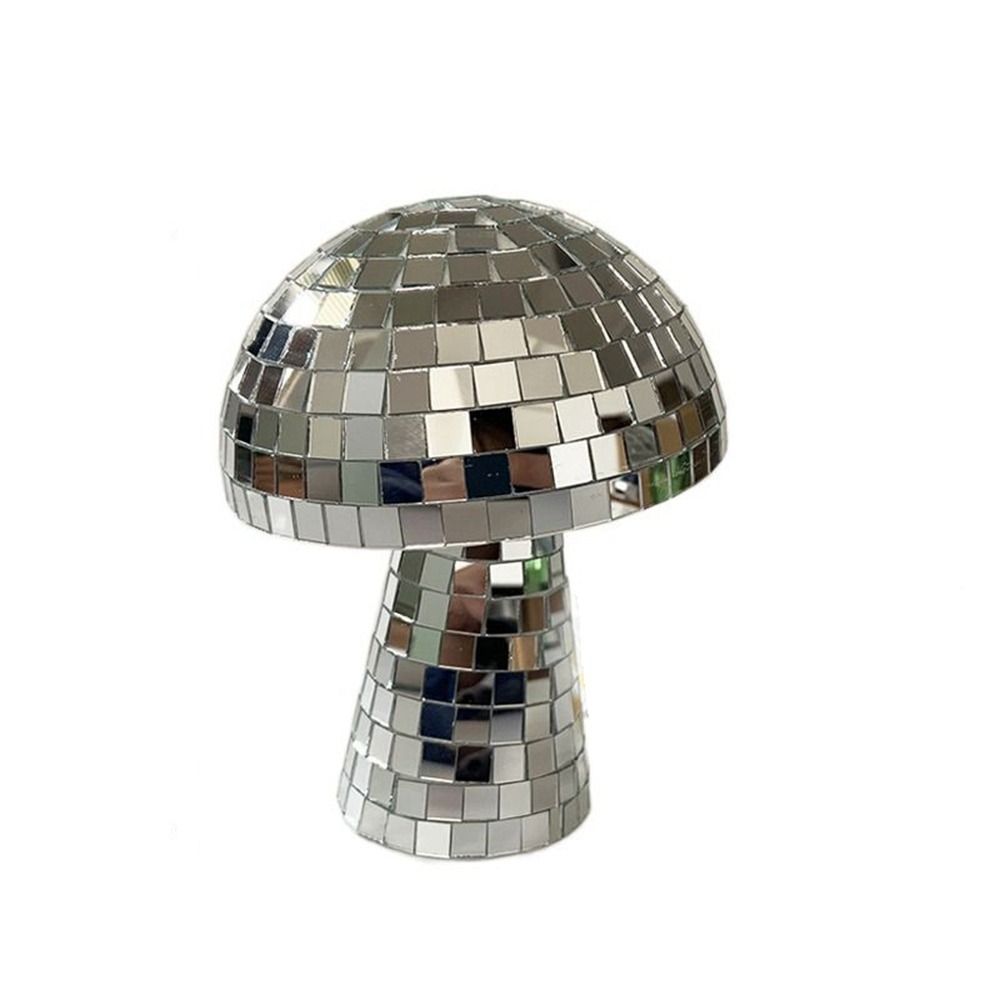 DIAEUMV Glass Retro For Wedding Party Mushroom Shape Dj Lighting Reflective Disco Ball Crystals Mushroom Mirror Ball Rotating Light