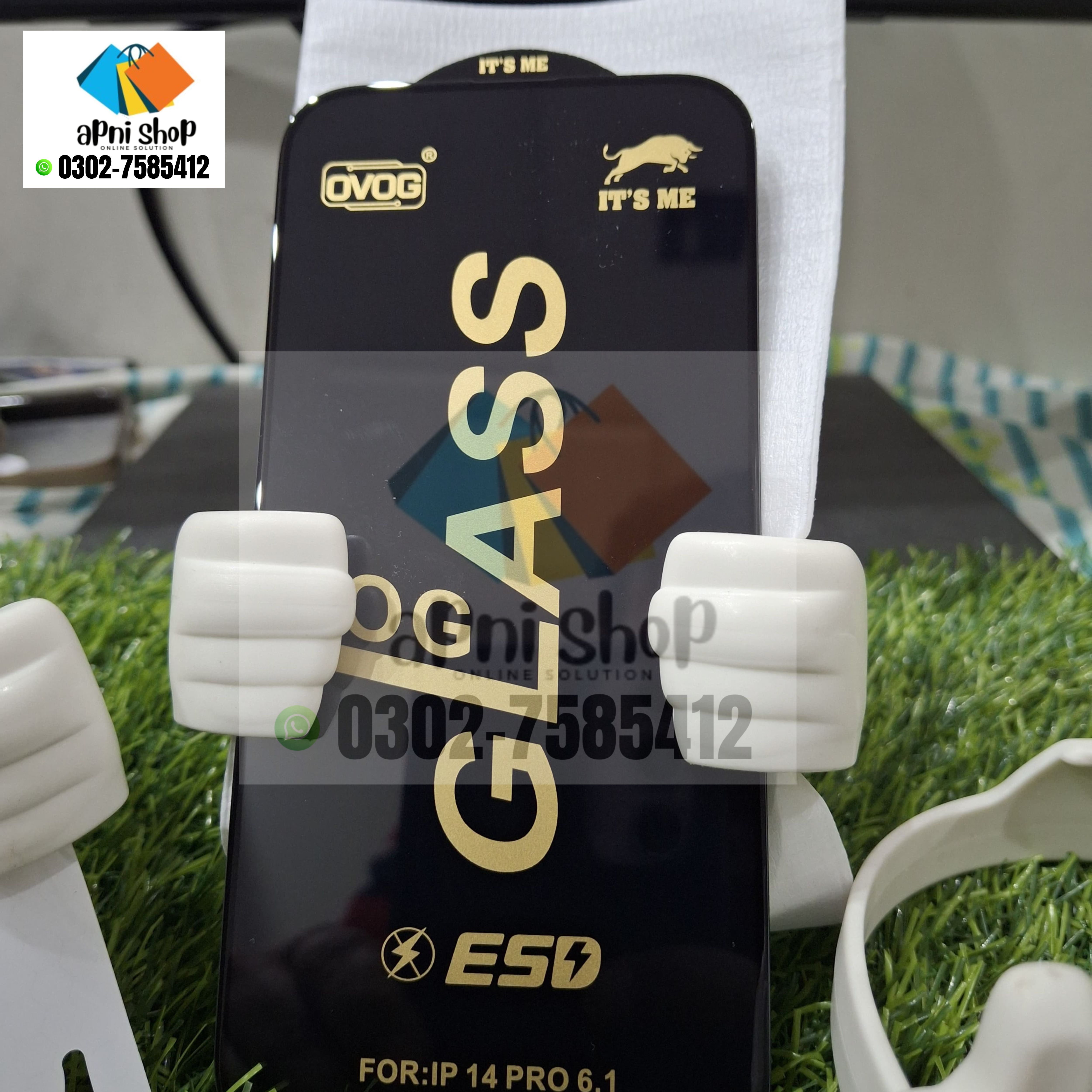 (3-in-1) iPhone XS - OG Glass Screen Protector, Unbreakable Back Membrane & Transparent Silicone Case. 