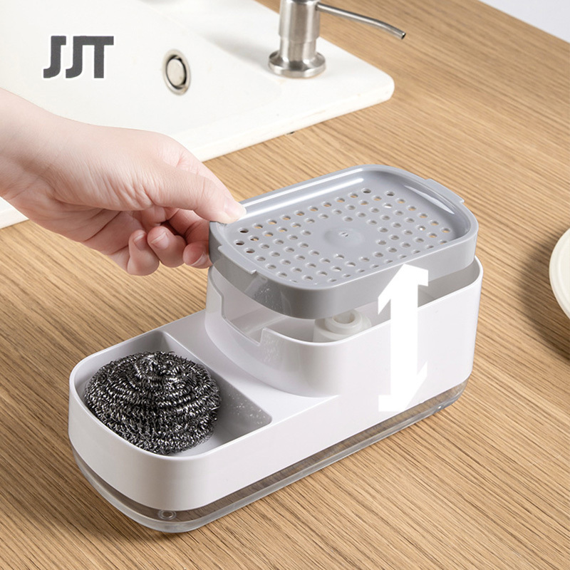 JJT [Miễn Phí Vận Chuyển]Rửa chén bát cho nhà bếp chất tẩy rửa chai đo lường Báo Chí xà phòng bọt xà phòng tự động nạp chất lỏng Báo Chí Hộp xà phòng