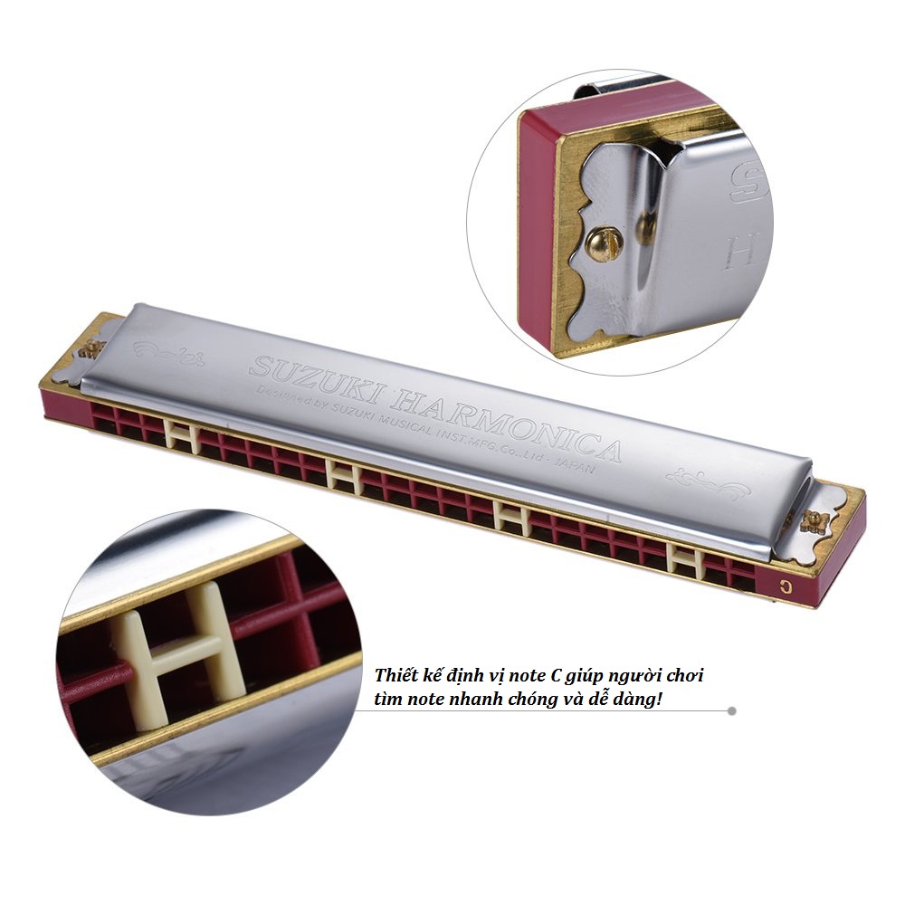 Kèn Harmonica Tremolo Suzuki Study-24