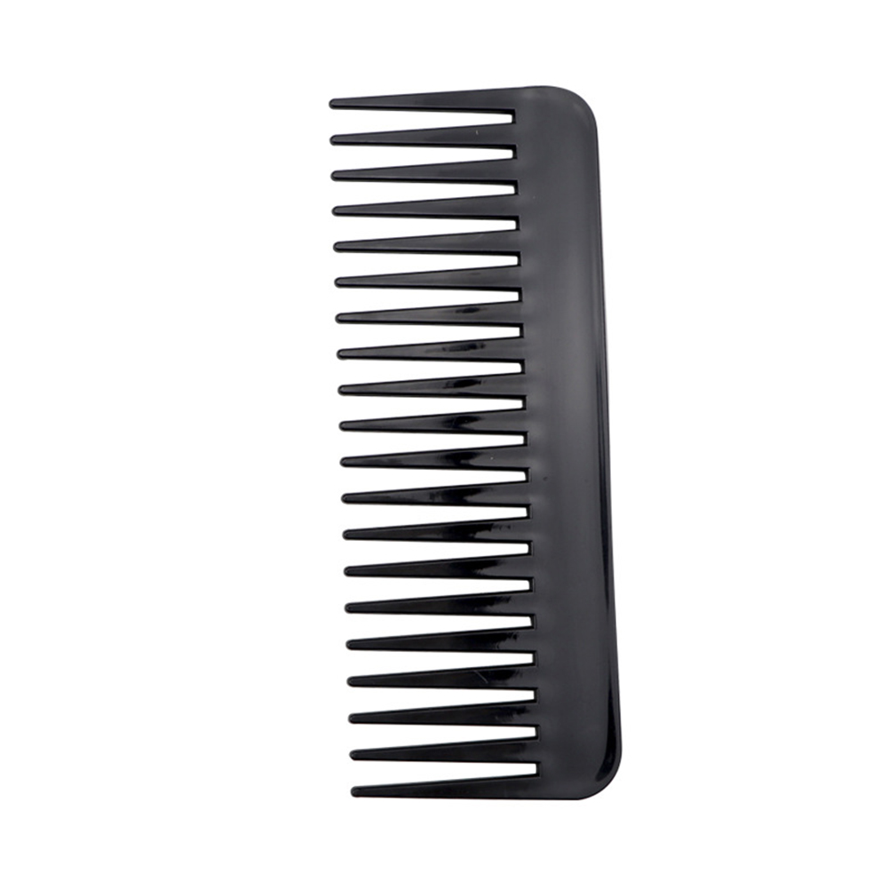 Huangdian Fashion  19 Teeth Wide Tooth Comb Large Black Pink Plastic Pro Salon Barber Hairdressing Styling Hair Comb Detangler Curly Hair Care Tool. 